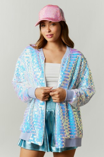 Blue hot sale sequin cardigan