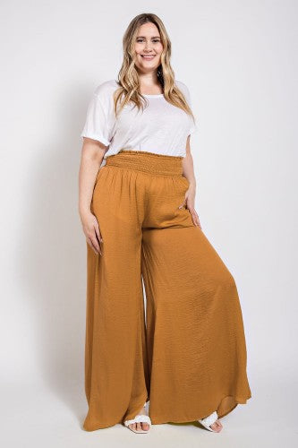 Washed Satin Wide Leg Pant