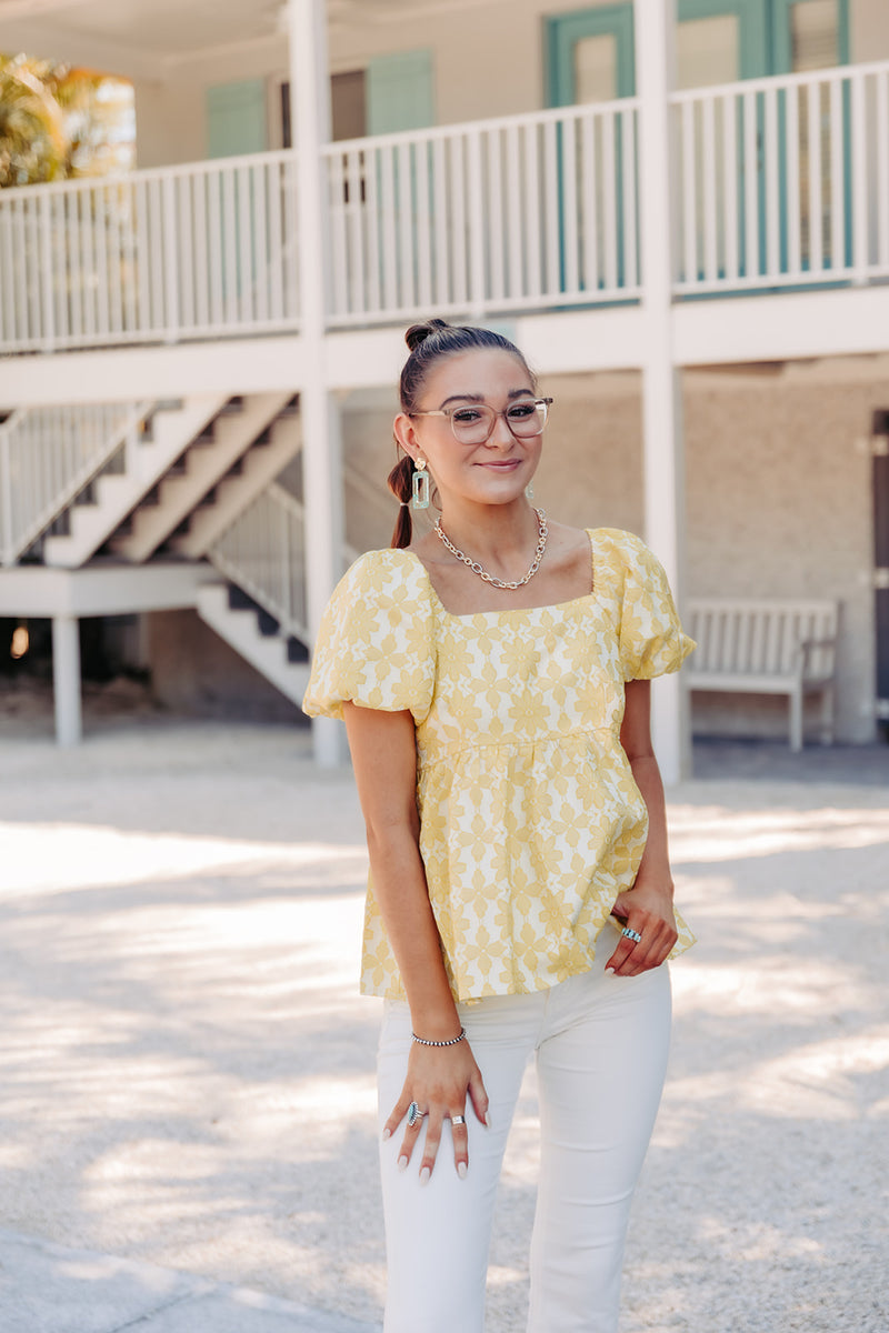 White High Rise Crop Flare