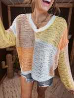 Sunshine Days Colorblock Lightweight Pullover