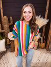 Colorful Vertical Striped Dolman