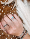 Triple Stone Angle Turquoise Ring