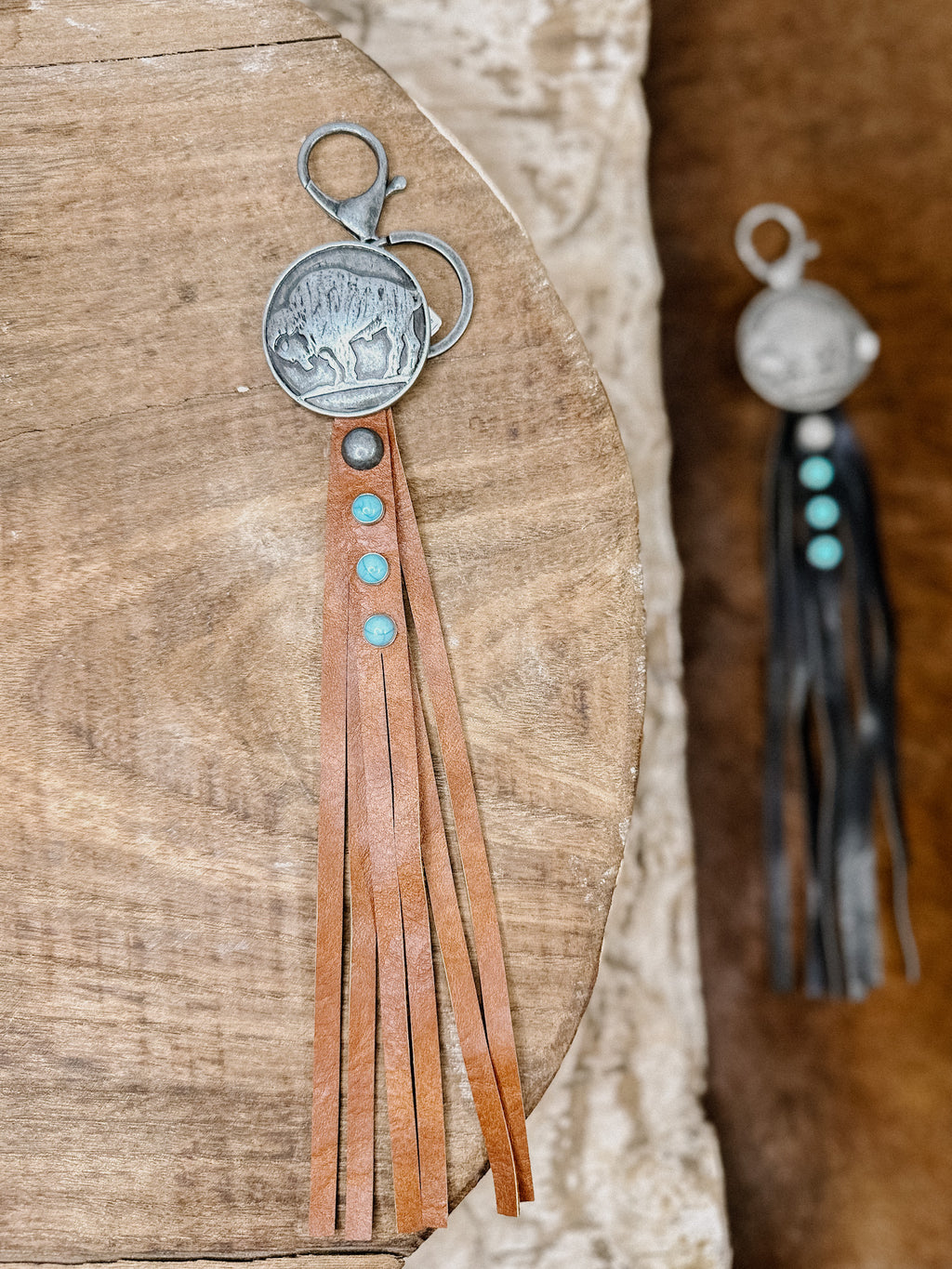 Buffalo Fringe Key Chain