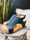 Carley Navy Wedge