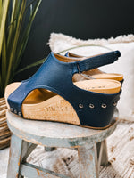 Carley Navy Wedge