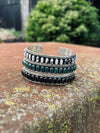 Howlite + SS Multi Stone Cuff