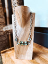 Double Row Turq Bar Necklace