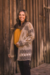 Open Trails Tan Diamond Cloud Cardigan