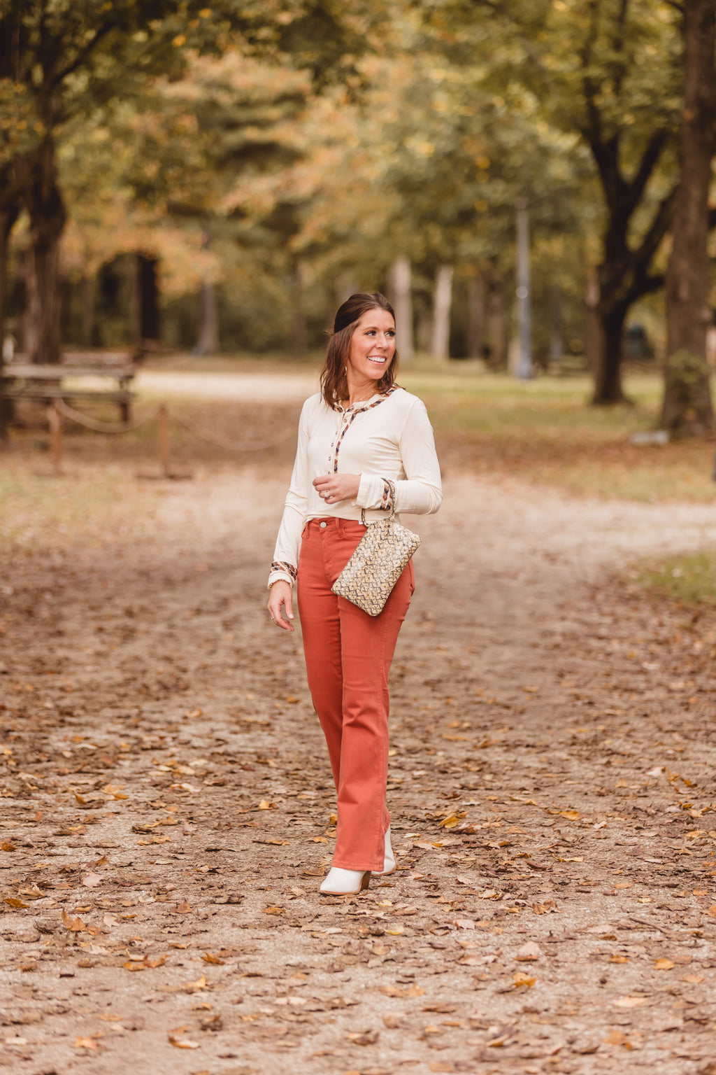 Cream Adorned L/S with Buttons