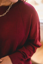 Merlot Button Back Sweater