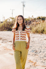 Sienna Zig Zag Woven Crop