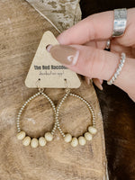 Gold + Wood Teardrop Earring