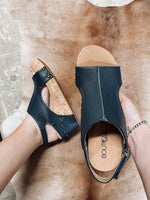 Carley Navy Wedge