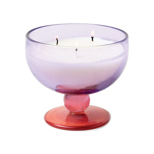 AURA PURPLE & PINK TINTED GLASS GOBLET - PEPPER & PLUM