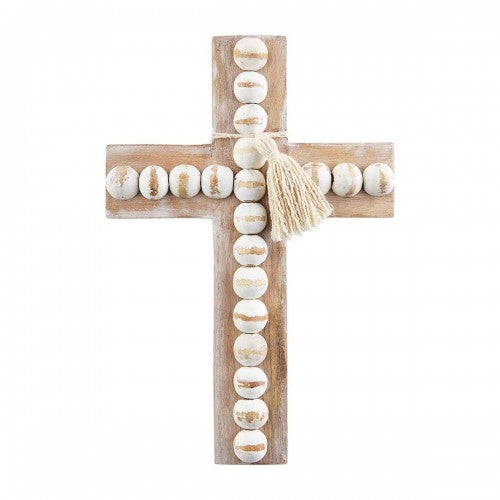 Large Wood Bead Cross